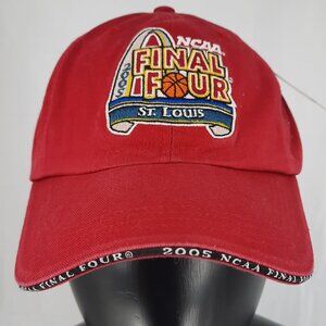 NEW 2005 NCAA Final Four Red Hat Cap Adult St. Louis Basketball March Madness